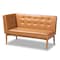 Baxton Studio Arvid Mid-Century Modern Tan Faux Leather and Walnut Brown Finished Wood 4-Piece Dining Nook Set 175-10837-10839-9305-Zoro - alternate 10